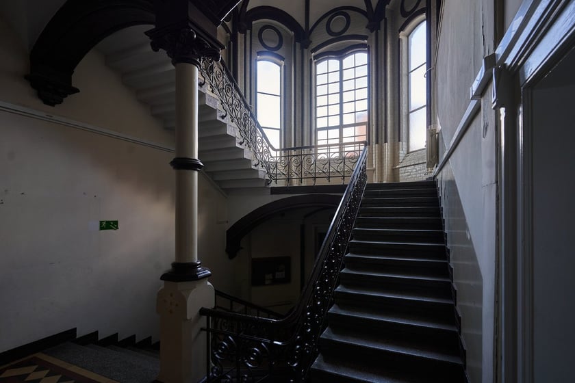 Wnętrza dawnej Kliniki Chururgii Uniwersytetu Medycznego we Wrocławiu