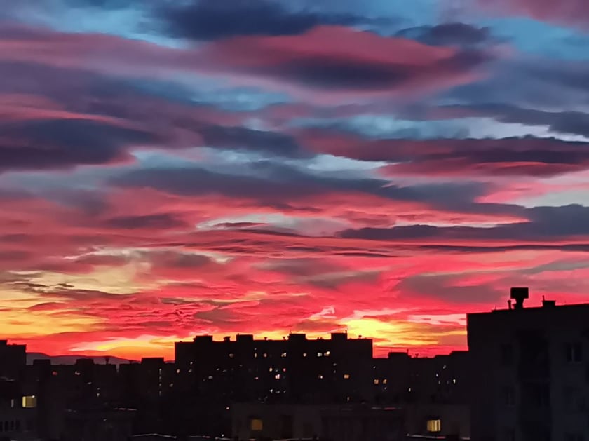 Niebo nad Wrocławiem - 1 stycznia 2025 r.