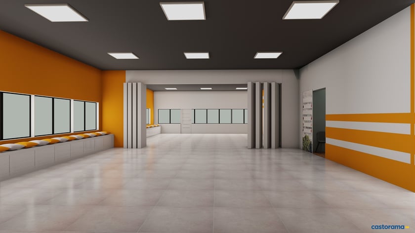 Wnętrze Centrum Aktywności Lokalnej na Szczepinie