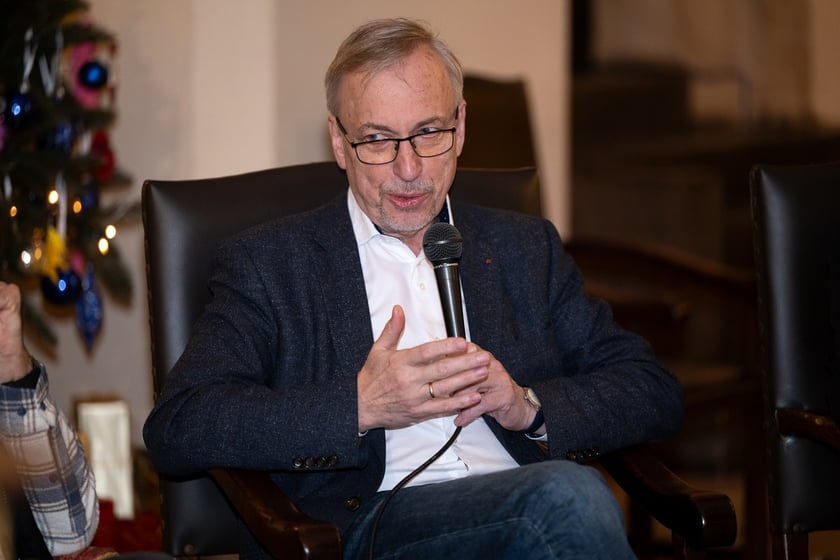 Premiera książki „Urządzamy Wrocław na nowo. Rada Miejska Wrocławia 1990-1994”. Bogdan Zdrojewski, w latach 1990-2001 prezydent Wrocławia, a dzisiaj europoseł