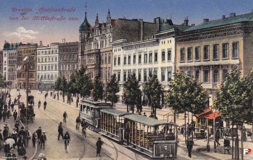 Widok na ulicę Jedności Narodowej na początku XX wieku