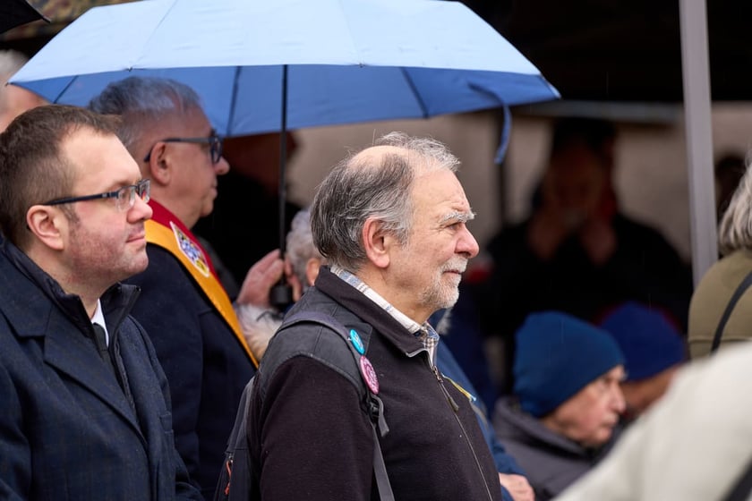 Uroczystości upamiętniające ofiary marszu śmierci. Wrocław, Leśnica, 23.01.2025