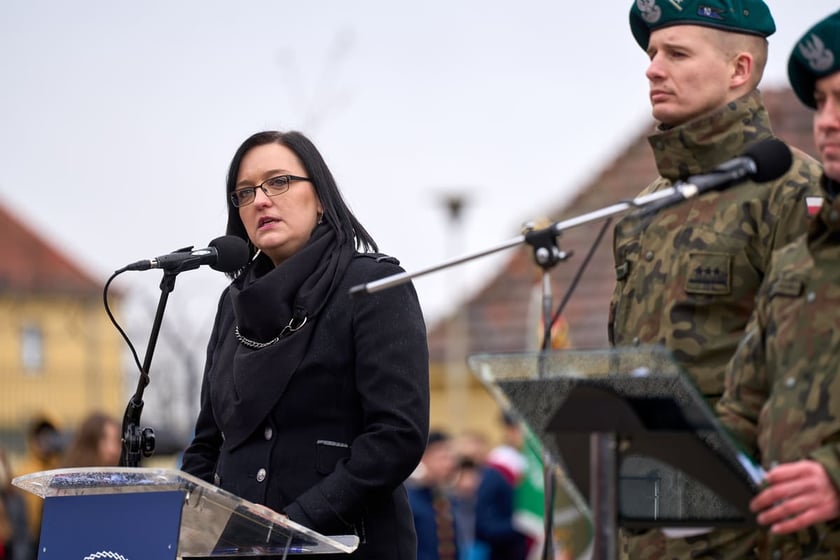 Uroczystości upamiętniające ofiary marszu śmierci. Wrocław, Leśnica, 23.01.2025