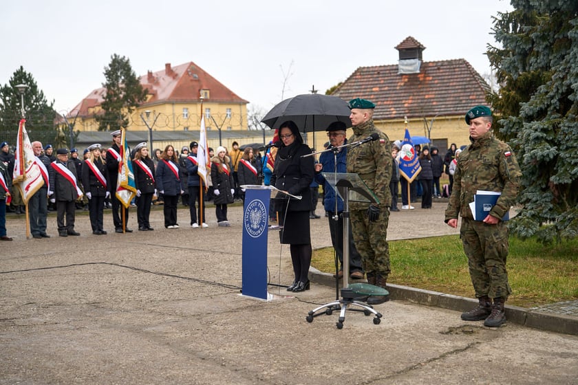 Uroczystości upamiętniające ofiary marszu śmierci. Wrocław, Leśnica, 23.01.2025