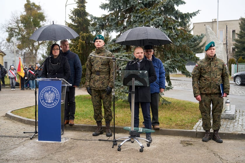 Uroczystości upamiętniające ofiary marszu śmierci. Wrocław, Leśnica, 23.01.2025