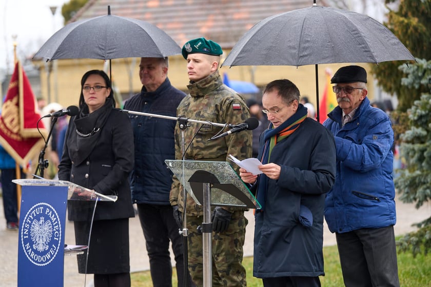 Uroczystości upamiętniające ofiary marszu śmierci. Wrocław, Leśnica, 23.01.2025