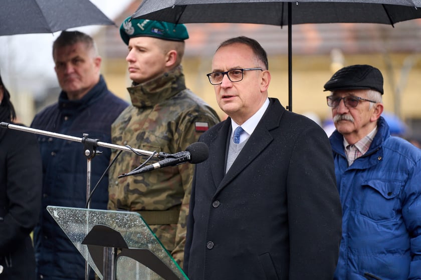Uroczystości upamiętniające ofiary marszu śmierci. Wrocław, Leśnica, 23.01.2025