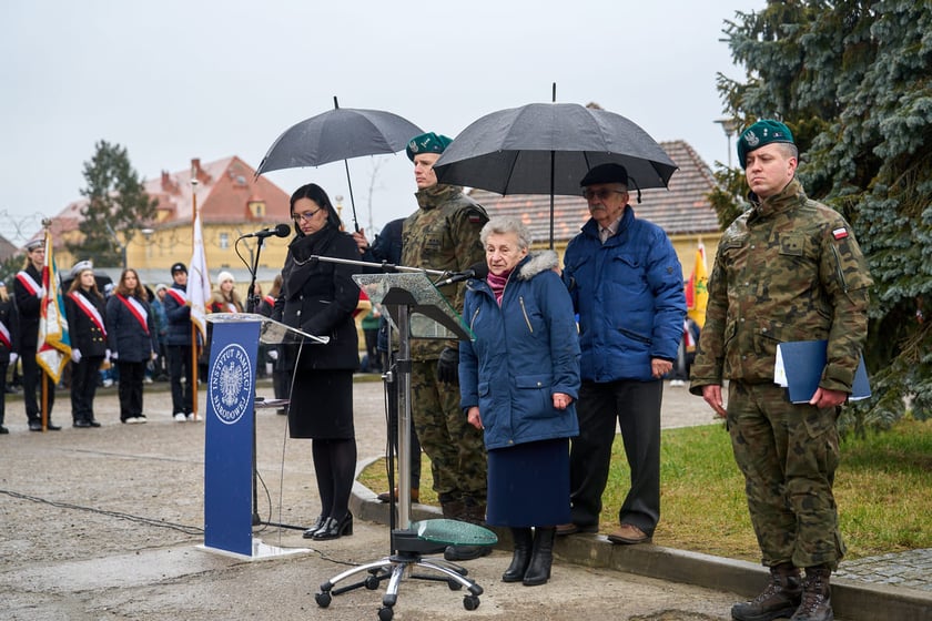 Uroczystości upamiętniające ofiary marszu śmierci. Wrocław, Leśnica, 23.01.2025