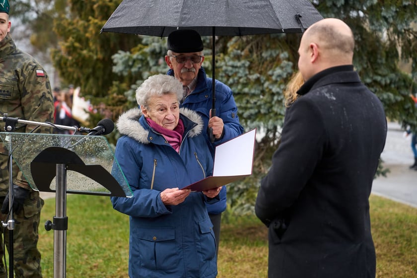 Uroczystości upamiętniające ofiary marszu śmierci. Wrocław, Leśnica, 23.01.2025