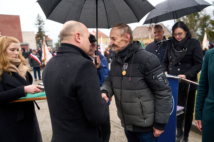 Uroczystości upamiętniające ofiary marszu śmierci. Wrocław, Leśnica, 23.01.2025