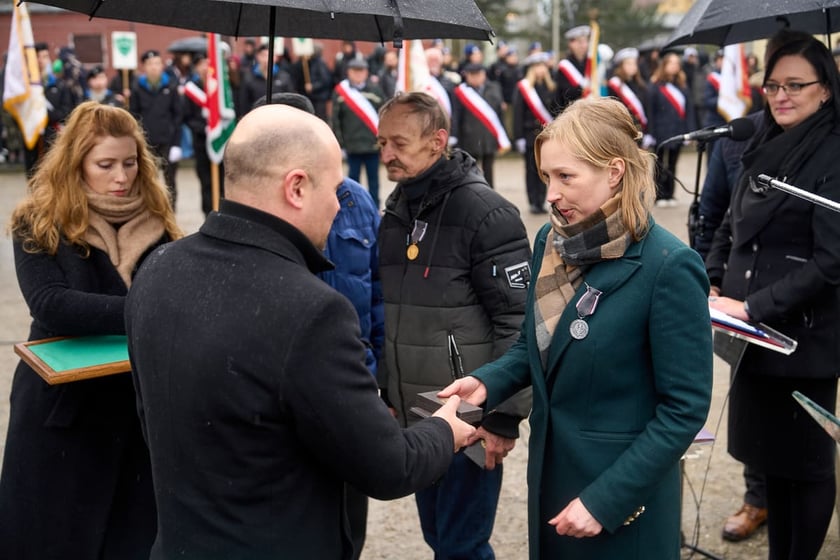 Uroczystości upamiętniające ofiary marszu śmierci. Wrocław, Leśnica, 23.01.2025