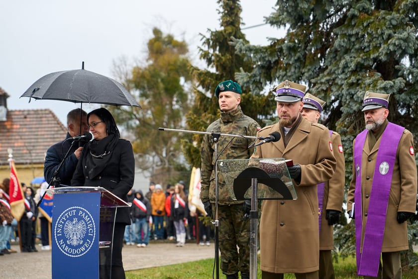 Uroczystości upamiętniające ofiary marszu śmierci. Wrocław, Leśnica, 23.01.2025