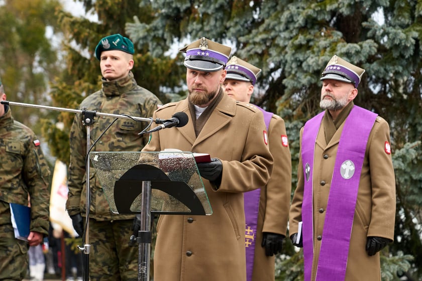 Uroczystości upamiętniające ofiary marszu śmierci. Wrocław, Leśnica, 23.01.2025