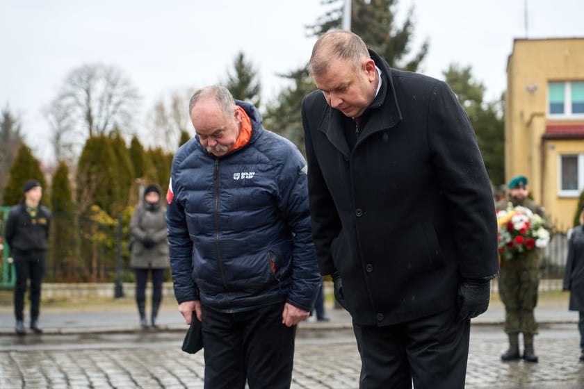 Uroczystości upamiętniające ofiary marszu śmierci. Wrocław, Leśnica, 23.01.2025