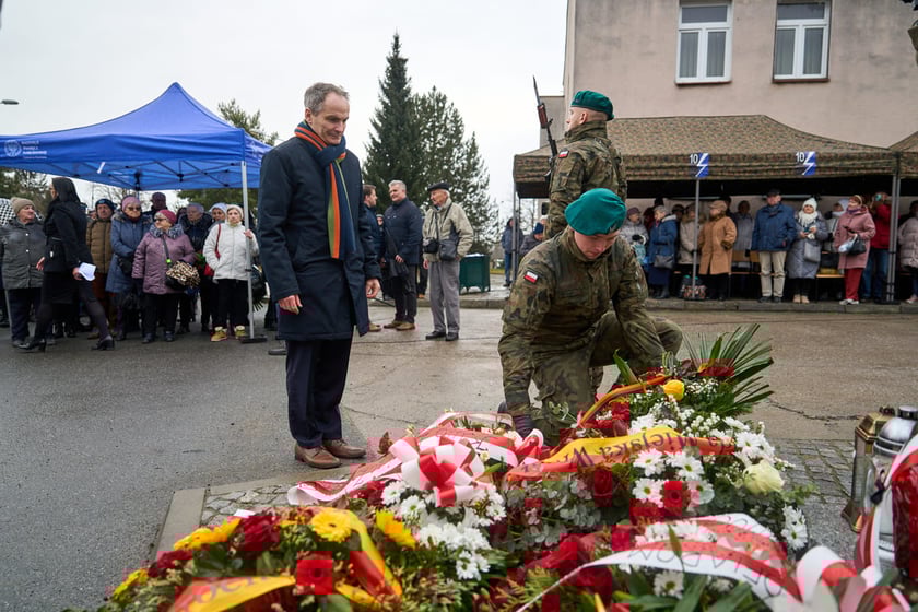 Uroczystości upamiętniające ofiary marszu śmierci. Wrocław, Leśnica, 23.01.2025