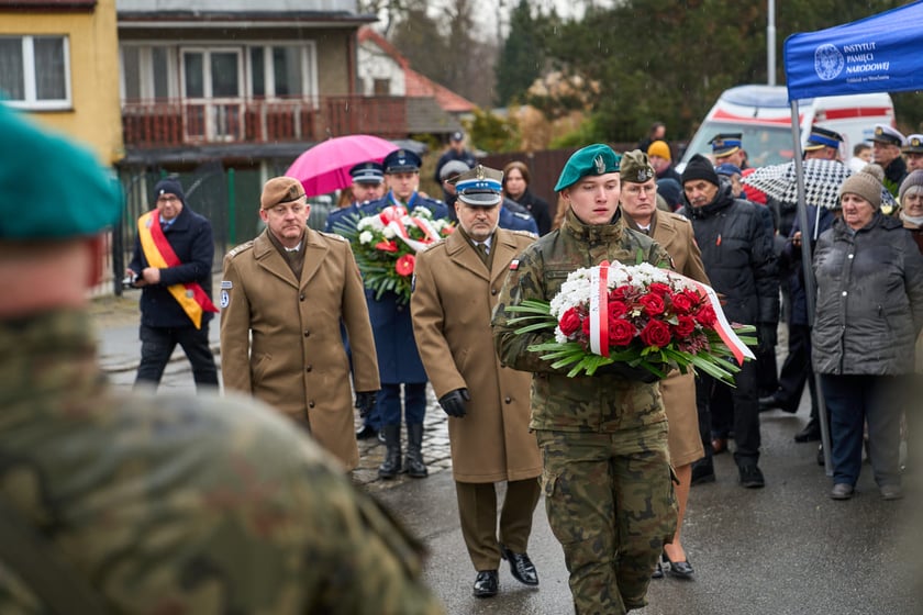 Uroczystości upamiętniające ofiary marszu śmierci. Wrocław, Leśnica, 23.01.2025