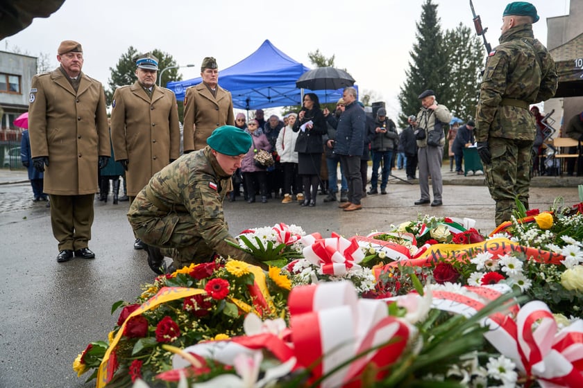 Uroczystości upamiętniające ofiary marszu śmierci. Wrocław, Leśnica, 23.01.2025