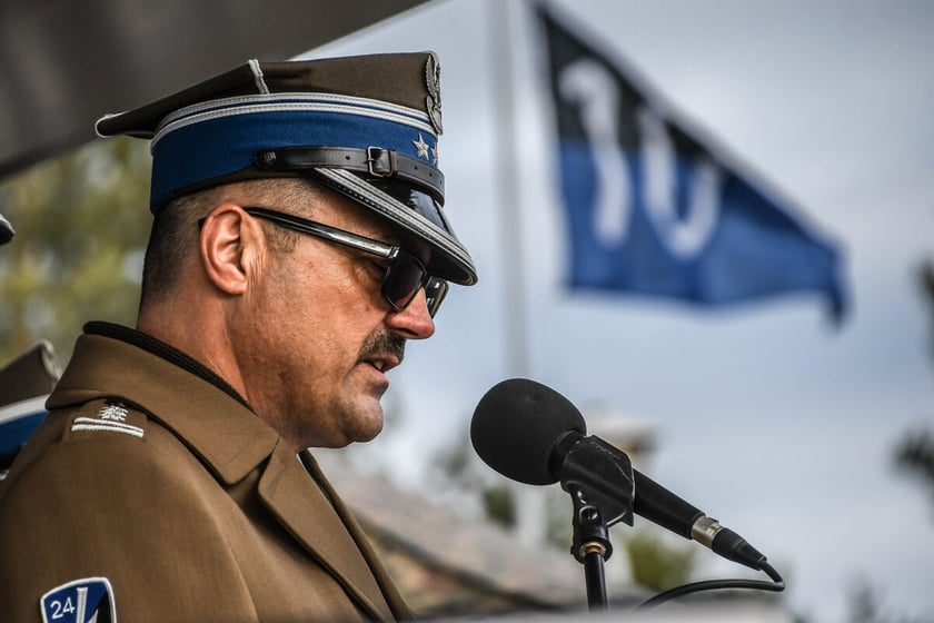 Uroczystość przekazania obowiązk&oacute;w dow&oacute;dcy 10 Wrocławskiej Brygady Łączności. Wrocław, 29.01.2025. Na zdjęciu nowy dow&oacute;dca Brygady, płk Dariusz Pawelec&nbsp;