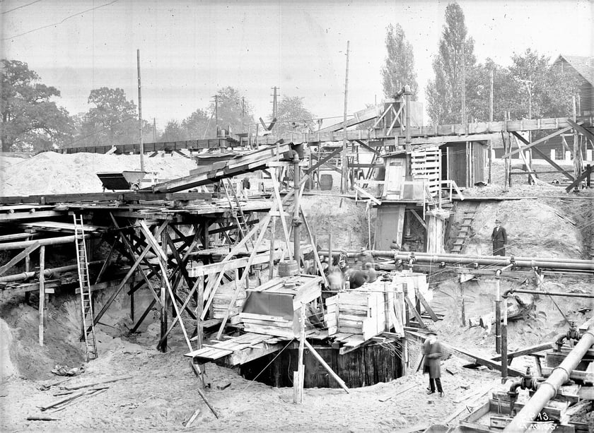 Budowa Pompowni Bierdzany, 1926 r.