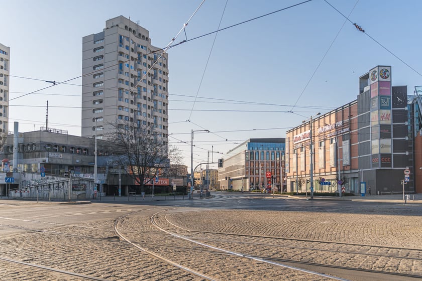 Lockdown we Wrocławiu. Puste ulice. Kwiecień 2020.