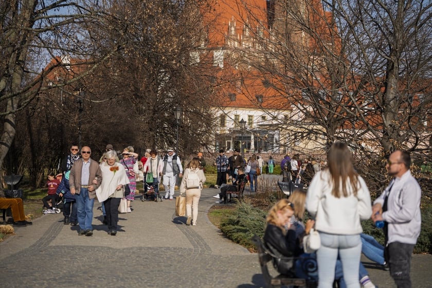 Spacerowicze we Wrocławiu