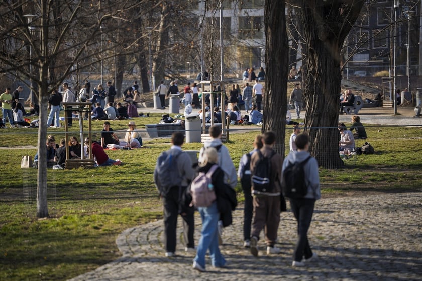 Spacerowicze we Wrocławiu