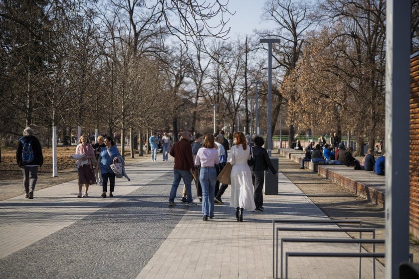 Spacerowicze we Wrocławiu