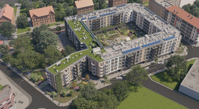 W centrum Brochowa, u zbiegu ulic: Ignacego Mościckiego, Semaforowej, Pakistańskiej i Wietnamskiej, TBS Wrocław wybuduje 200 mieszkań na tani wynajem