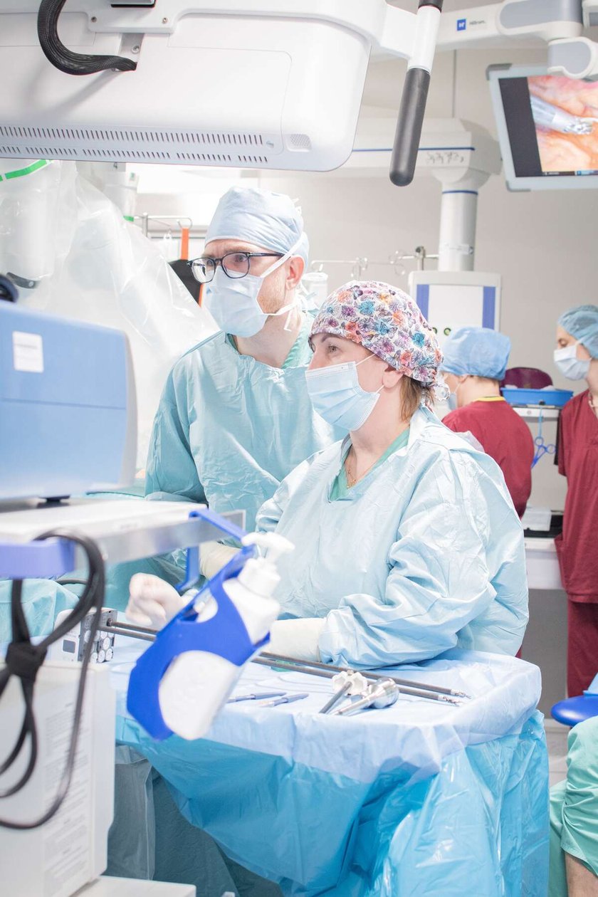 operacja z wykorzystaniem robota Da Vinci