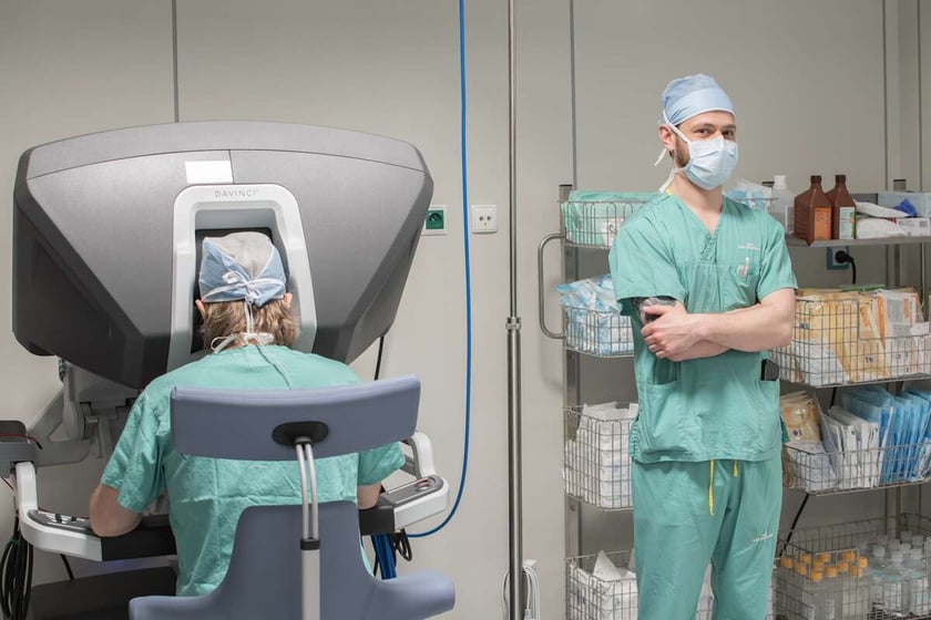operacja z wykorzystaniem robota Da Vinci