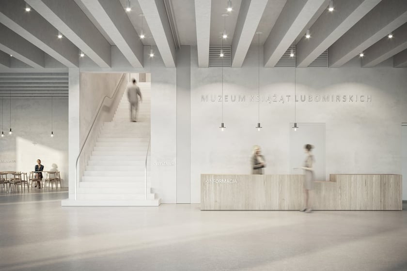 Wizualizacja nowego Muzeum Książąt Lubomirskich - wnętrza