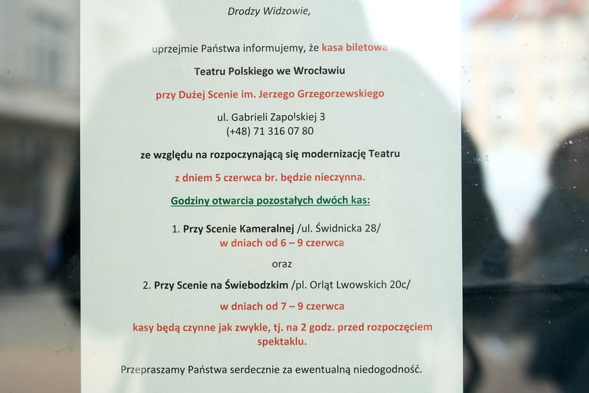 Przebudowa Dużej Sceny w Teatrze Polskim we Wrocławiu, marzec 2025