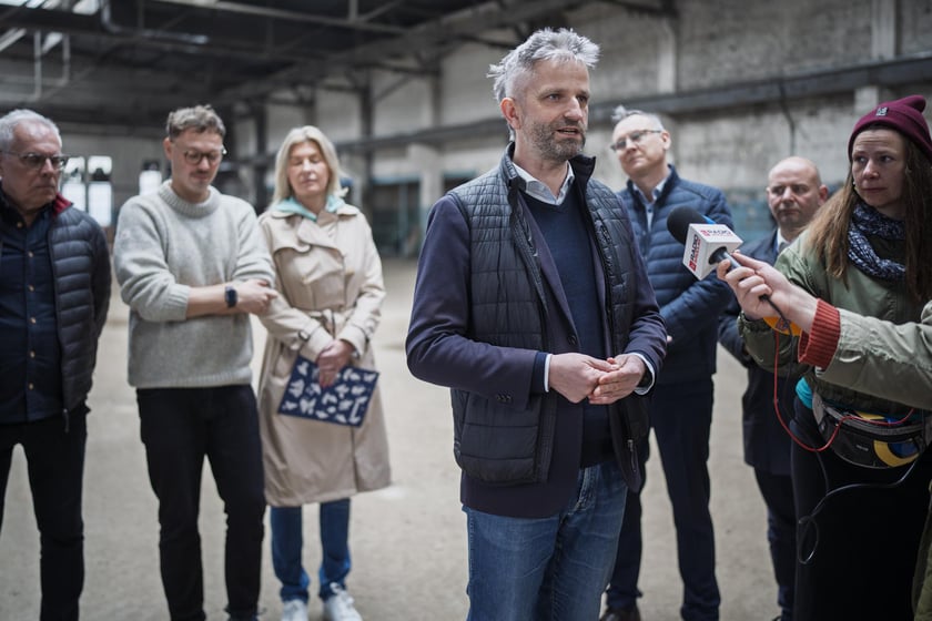 Bartłomiej Świeczewski, konferencja w hali przy Kolejowej, przyszłej BWA Wrocław (26 marca 2025 r.)