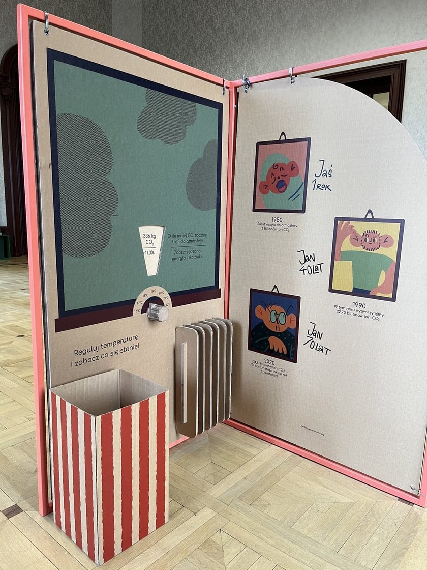 Na zdjęciach wystawa EkoEksperymentarium na Dworcu Wrocław Gł&oacute;wny