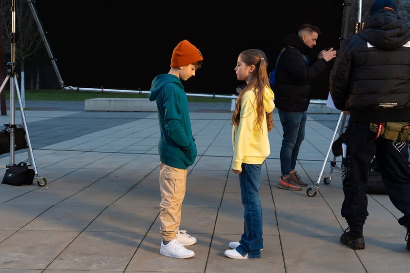 Zdjęcia z planu spotu reklamowego CH Zajezdnia &bdquo;Musisz to zobaczyć&rdquo;