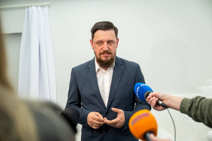 Otwarcie białej sali w XV LO, konferencja prasowa - 25.04.2025
