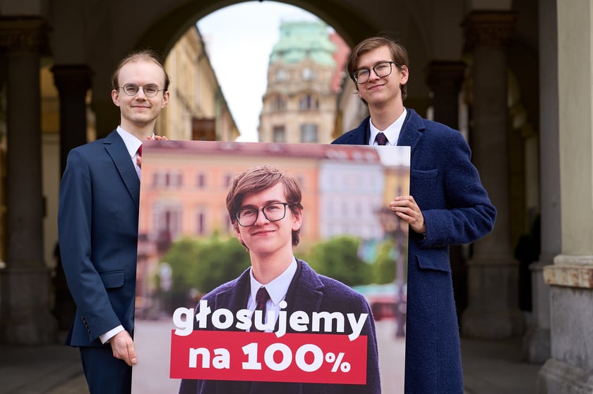 Kampania profrekwencyjna „Głosujemy na 100%” - konferencja prasowa, 07.05.2025