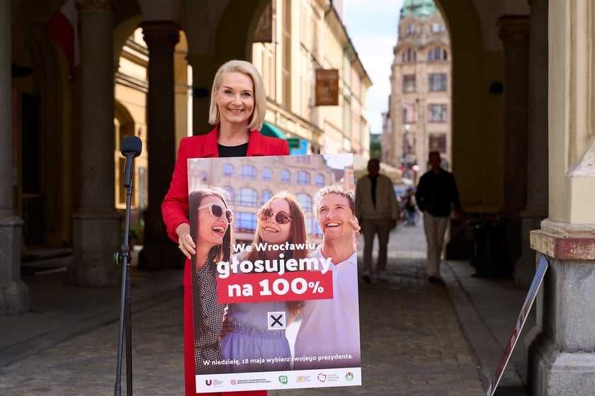 Kampania profrekwencyjna „Głosujemy na 100%” - konferencja prasowa, 07.05.2025