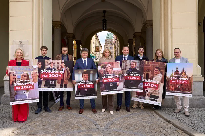 Kampania profrekwencyjna „Głosujemy na 100%” - konferencja prasowa, 07.05.2025