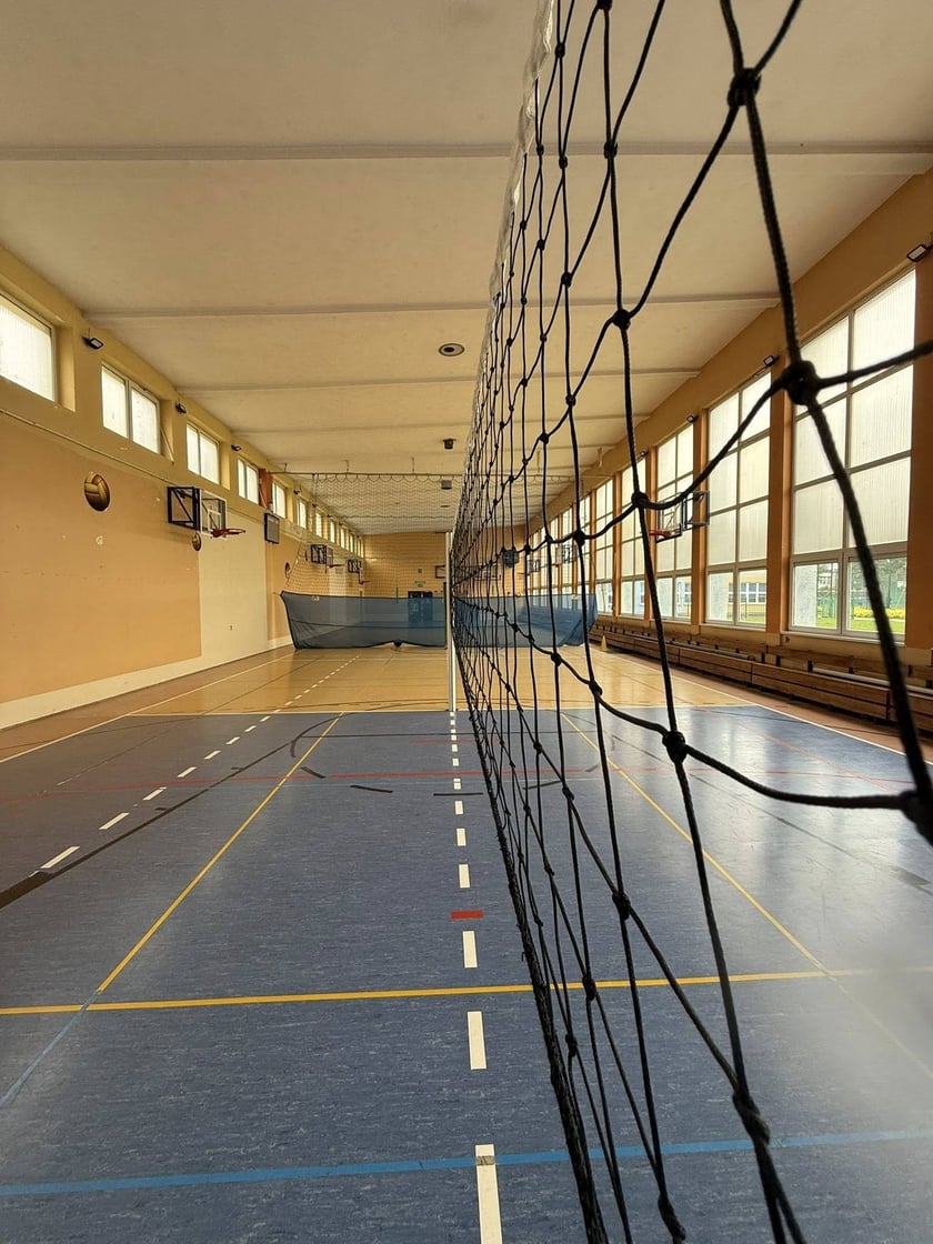 Obecna sala gimnastyczna w SP 97 przy ul. Prostej