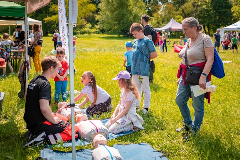Piknik z okazji Dnia Rodzicielstwa Zastępczego, który odbył się w sobotę 31 maja w parku Grabiszyńskim we Wrocławiu