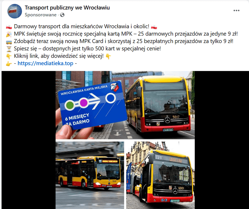 Powiększ obraz: <p>Uwaga, to oszustwo! Screen z fałszywym postem</p>