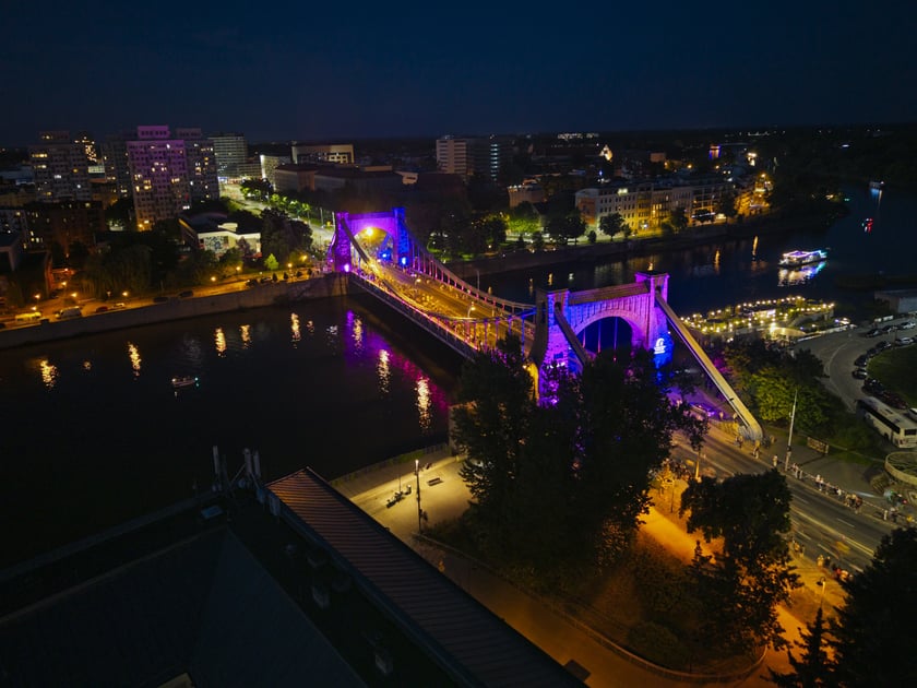 PKO Nocny Wrocław Półmaraton we Wrocławiu na zdjęciach z drona