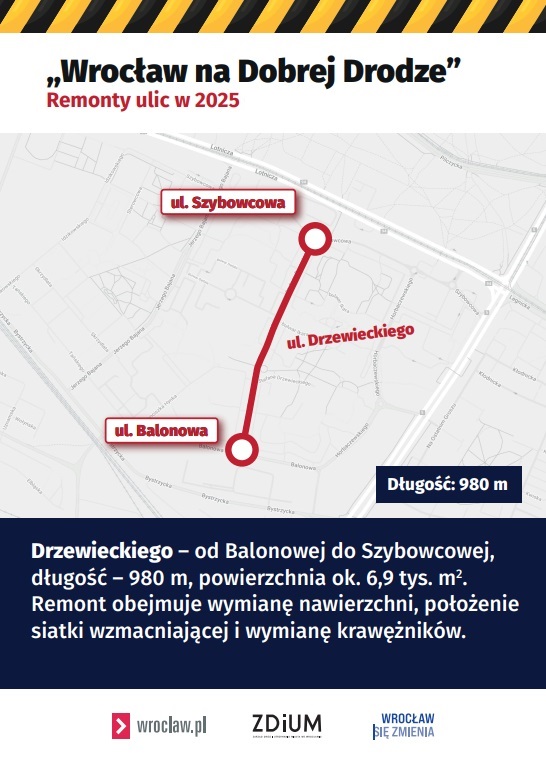 Grafika z oznaczeniem fragmentu Drzewieckiego