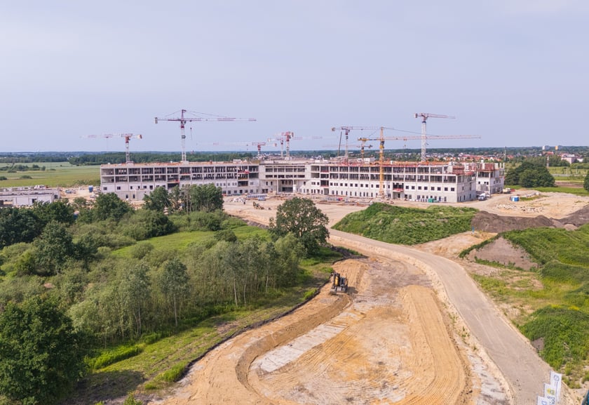 Szpital onkologiczny w budowie w czerwcu 2025