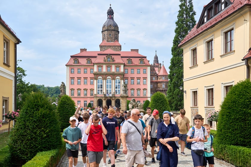 Wrocławianie zwiedzali Zamek Książ z kartą Nasz Wrocław