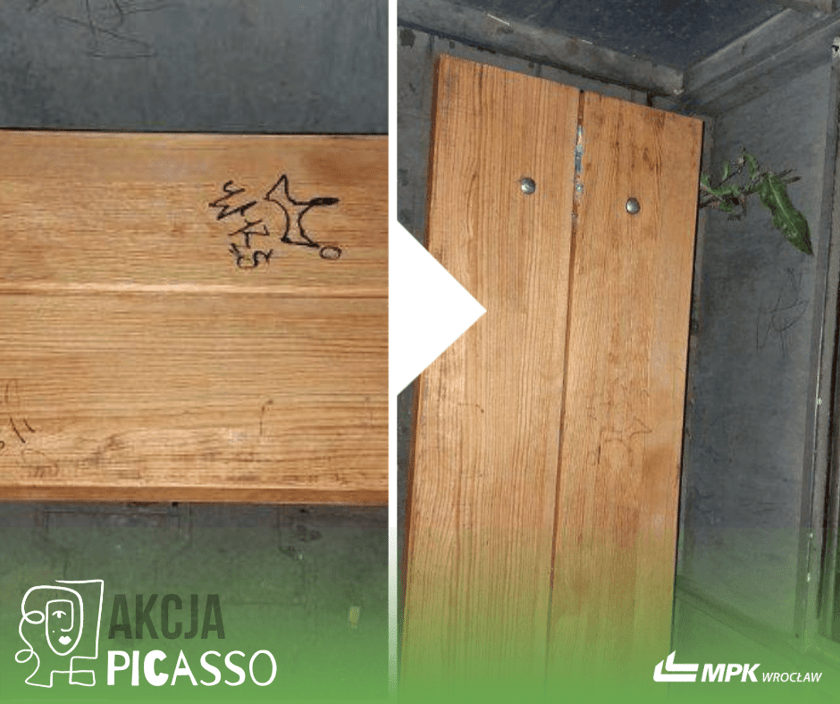 Wrocław usuwa nielegalne graffiti i nienawistne hasła z przystanków