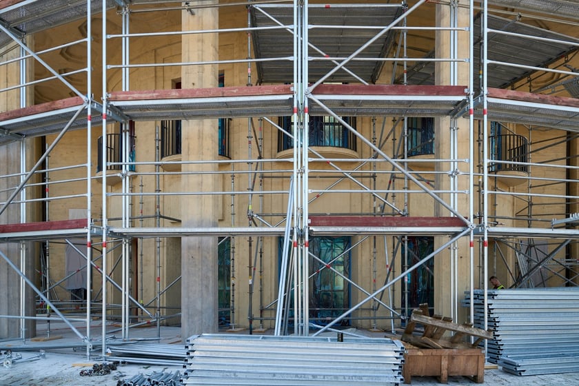 Hala Stulecia - rozpoczyna się wielkie czyszczenie elewacji, 13 sierpnia 2025 rok