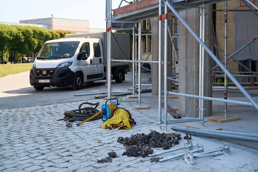 Hala Stulecia - rozpoczyna się wielkie czyszczenie elewacji, 13 sierpnia 2025 rok