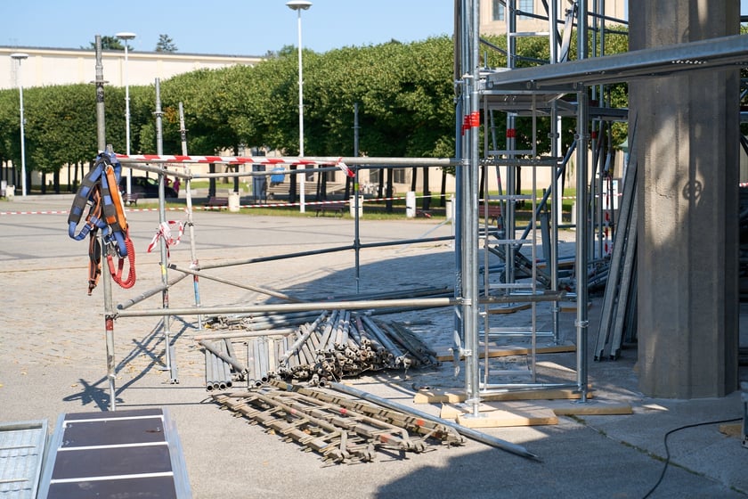 Hala Stulecia - rozpoczyna się wielkie czyszczenie elewacji, 13 sierpnia 2025 rok